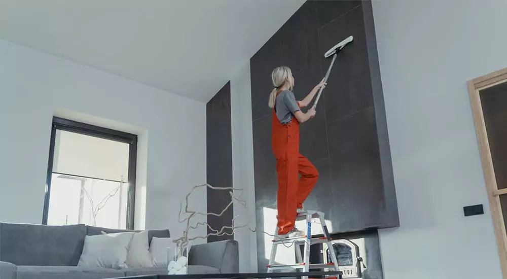 cleaning walls with swiffer