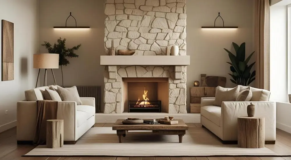 Classic Charm: Add Stone and Brick to Your Moody Living Room Classic Charm: Add Stone and Brick to Your Moody Living Room