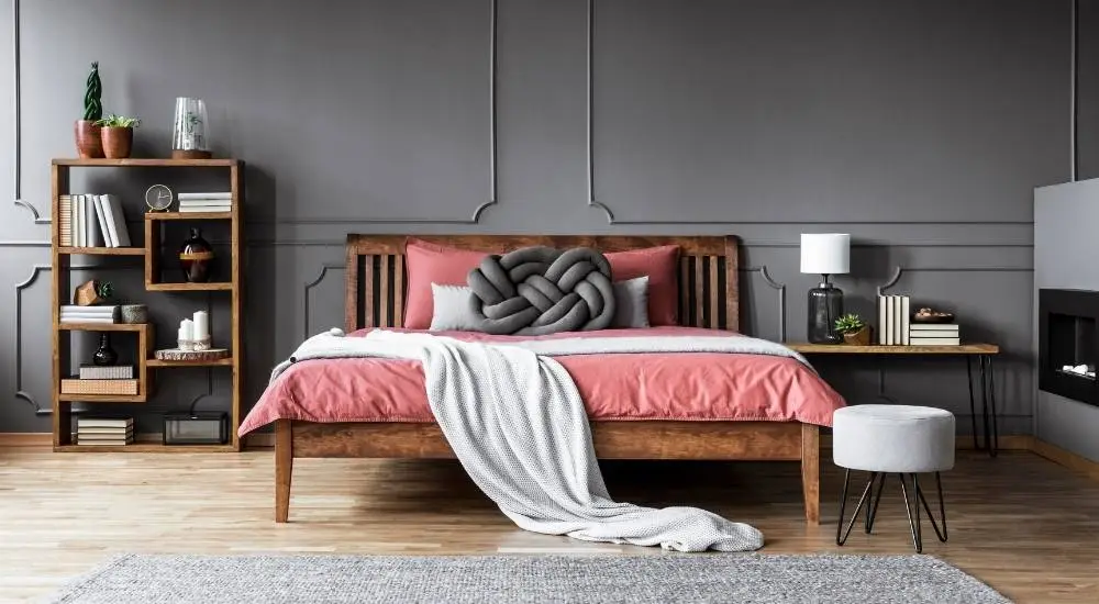 Use Blush Pink for a Cozy Gray Bedroom Decor