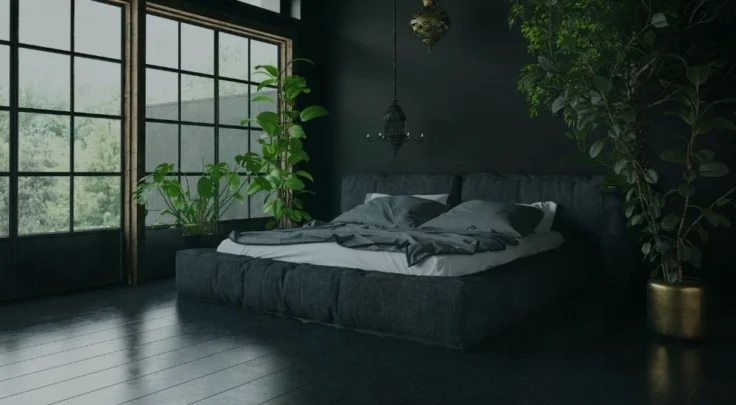 Dark green bedroom Ideas
