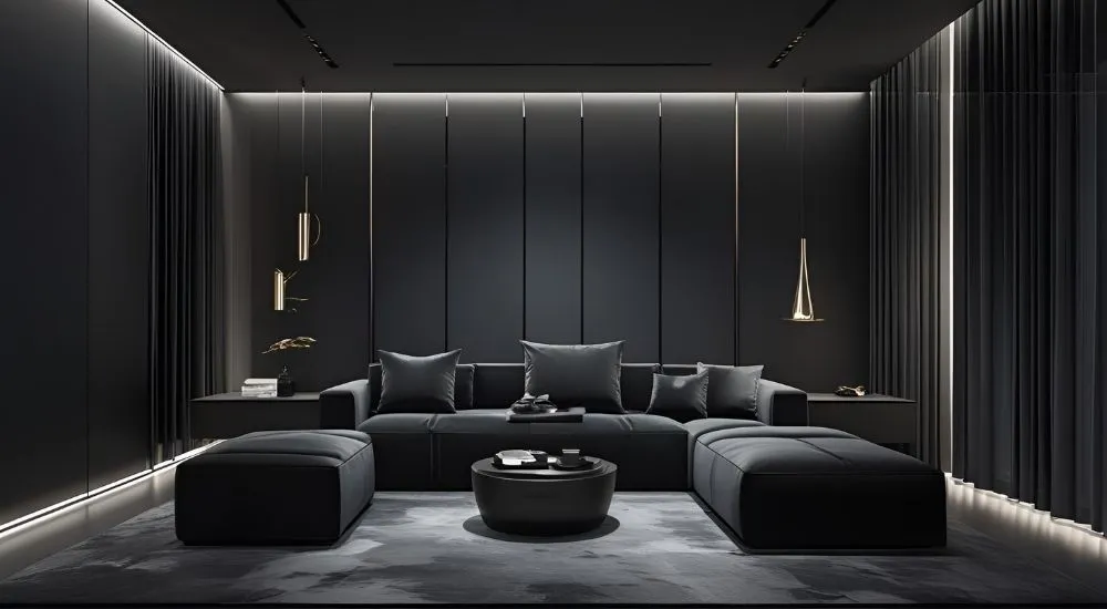 Embrace Dark Colors with These Cozy Moody Living Room