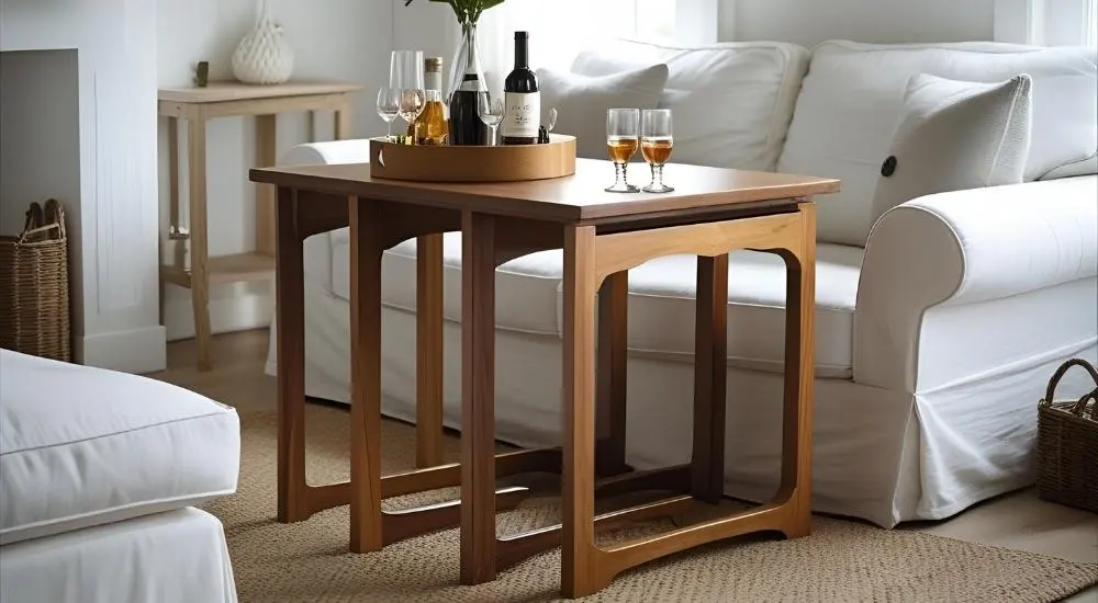 Gateleg Table in a White Living Room
