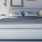 modern cozy grey bedroom decor