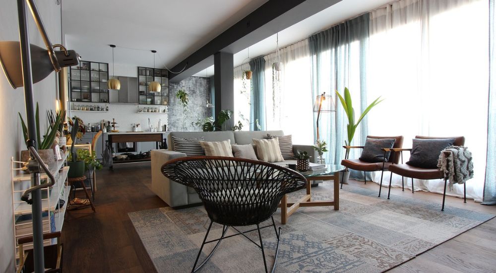 Open Concept Farmhouse Living Room