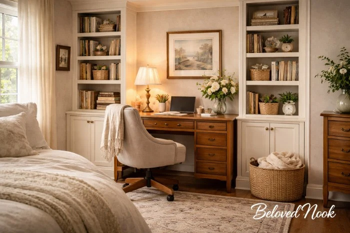 Home Office in a Bedroom Nook