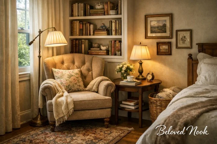 The Classic Reading Nook Tucked into a Bedroom Corner