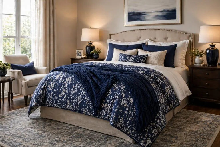 Navy Bedspread