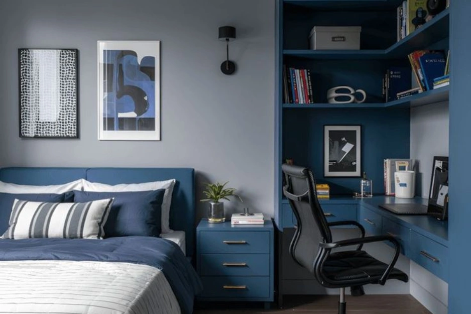 small navy blue bedroom ideas